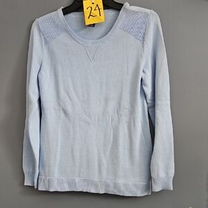 #24 NWOT Karen Scott Soft Blue Crew Neck Sweater Ptp 18.5